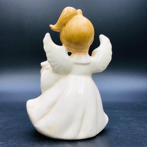 Vintage LEFTON November Birthday Month Porcelain Angel Figurine: 50s Kitsch Gift - Picture 4 of 13